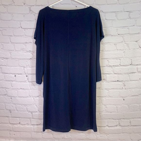 Rachel Roy Navy Dress with Slit Sleeves - Picture 2 of 9